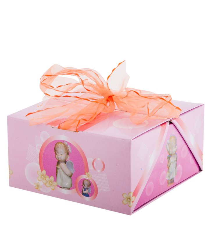 Фарфоровая фигурка Ангелочек-мальчик Pavone JP-36/ 4, фотография коробки