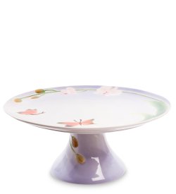 Тортовница из фарфора Орхидея