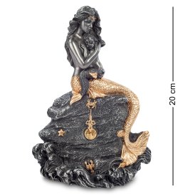 Часы Русалка с золотым хвостом и дитя