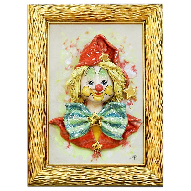Картина из фарфора Клоун со звёздами
