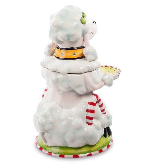 Банка для сыпучих из керамики Пудель Pavone CMS-03/ 3, оборотная сторона