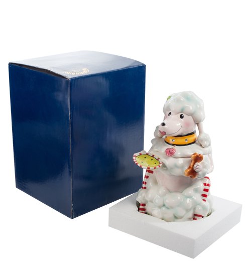 Банка для сыпучих из керамики Пудель Pavone CMS-03/ 3, упаковочный вид