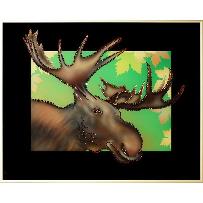 Картина Заповедная пуща c кристаллами Swarovski