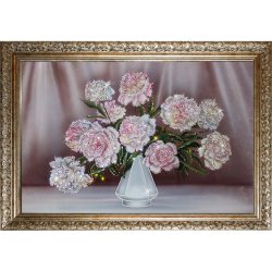 Картина Пионы c кристаллами Swarovski