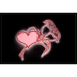 Картина Огонь признания c кристаллами Swarovski