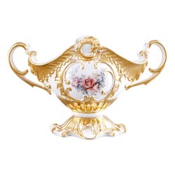 Ваза для фруктов с ручками в стиле Барокко, Белая