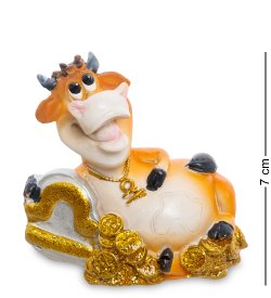 Статуэтка Символ 2021 года - Бык с монетами Весы