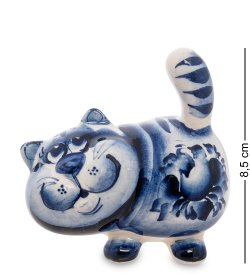 Фигурка Кот Барсик Голубая гжель