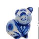 Фигурка Счастливая Свинка Голубая гжель ГЛ-498 