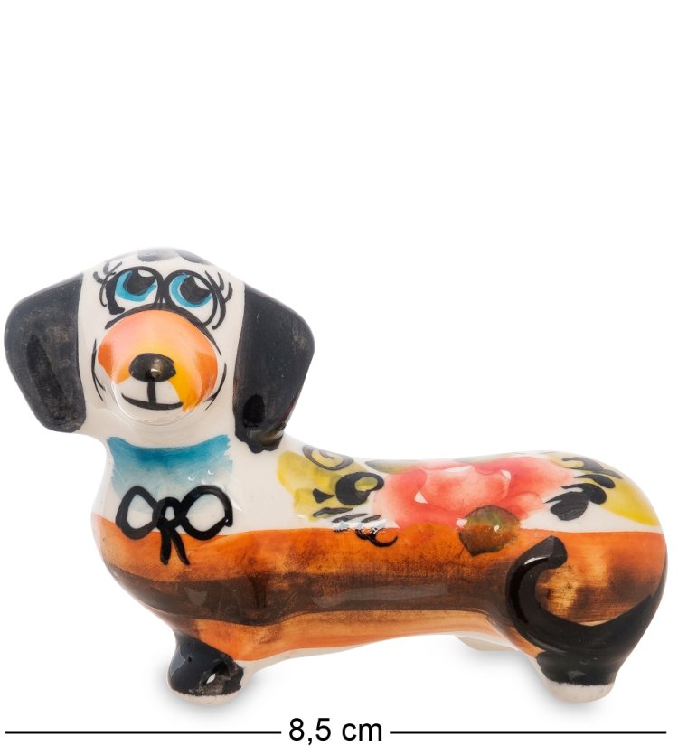 Фигурка Такса Тези Цветная гжель ГЛ-274