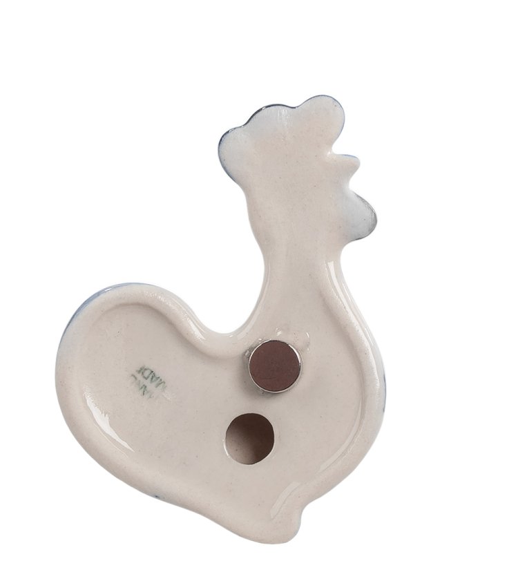 Магнит Петушок Цветная гжель ГЛ-291, фотография с обратной стороны