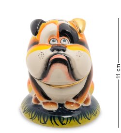 Копилка Собака Тузик Золотая гжель