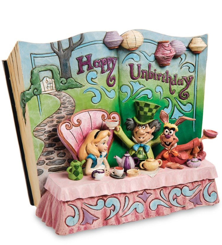 Статуэтка Алиса в стране чудес - Книга сказок Disney Traditions, вид со стороны