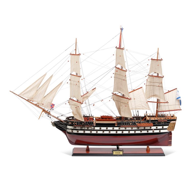 Модель корабля из дерева Азов 1826 г., фото 3
