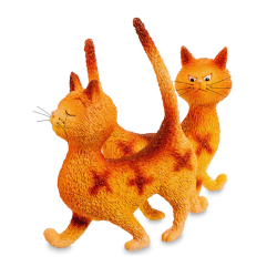 Статуэтка Пара Рыжих Котов - Такой же наряд!