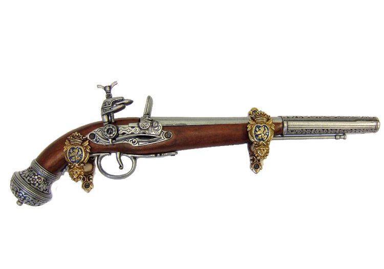 Крепление настенное Щит Denix 23-L, фотография с пистолем