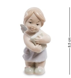 Статуэтка из фарфора Ангелочек-девочка с книжкой