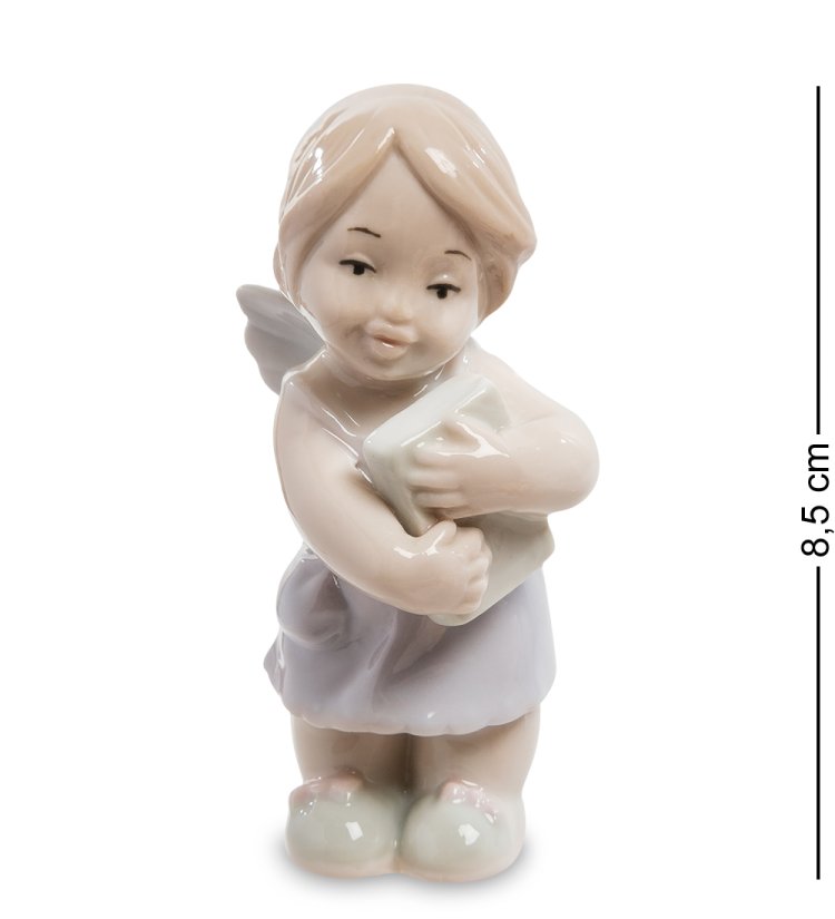 Статуэтка из фарфора Ангелочек-девочка с книжкой Pavone JP-36/26