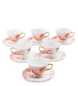 Чайный набор из фарфора на 6 персон Изола-Белла