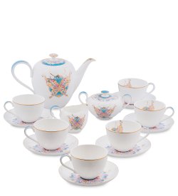 Чайный сервиз на 6 персон из фарфора Песня Мотылька