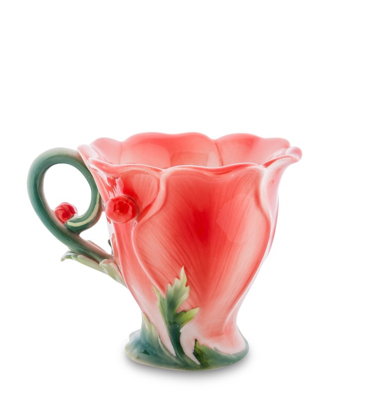 Кружка из фарфора Цветок - Анемон Pavone FM-02/ 4, оборотная сторона