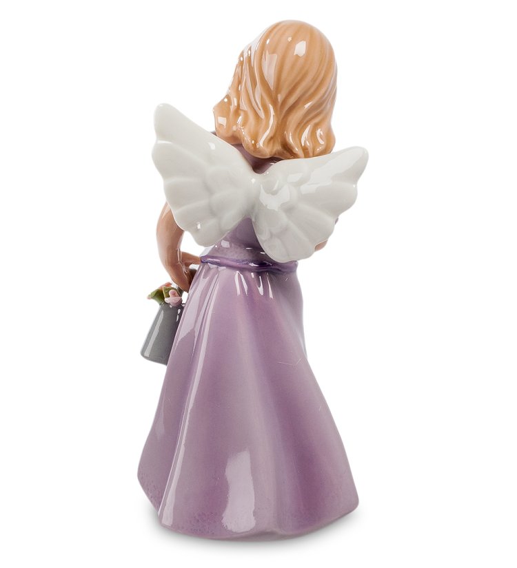 Керамическая статуэтка Маленькая фея с цветами и лейкой Pavone CMS-34/ 8, фотография со спины