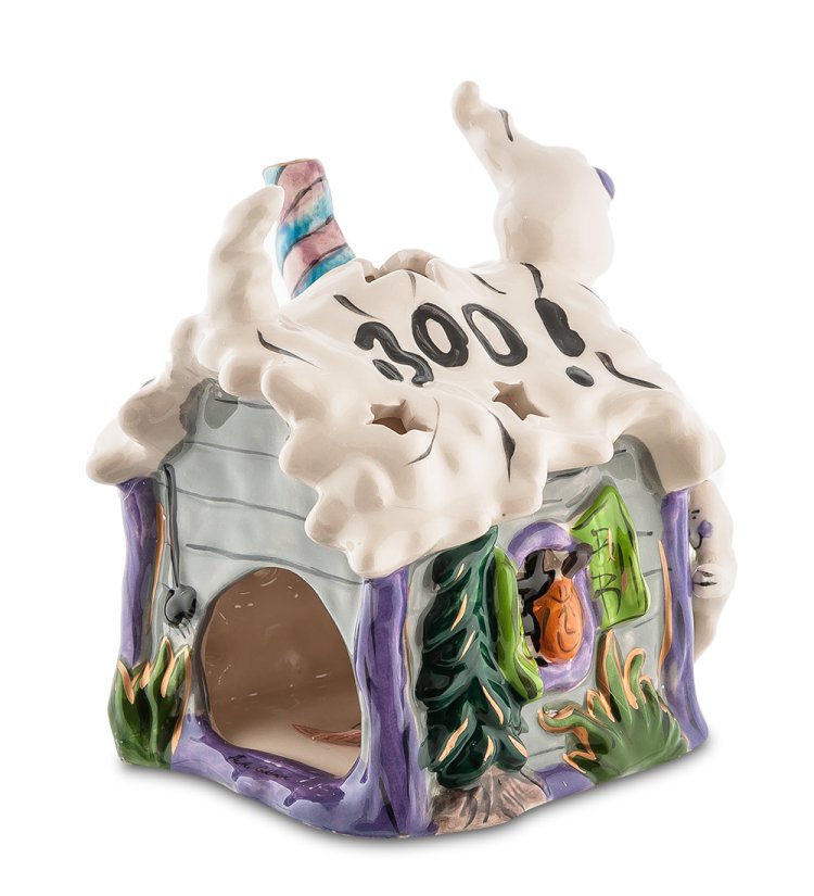 Подсвечник из фарфора Домик с привидениями Pavone BS-547, оборотная сторона