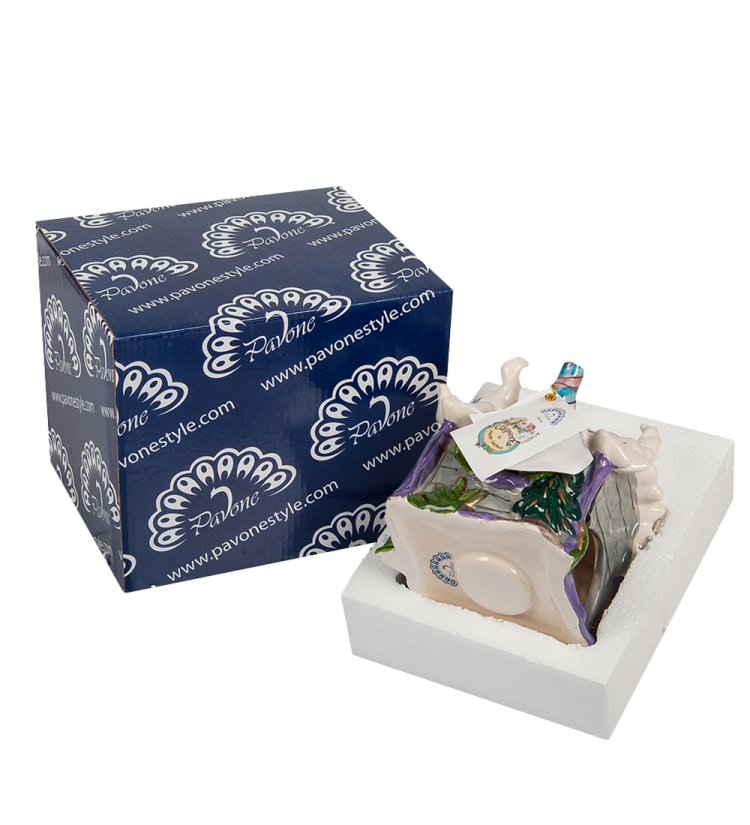 Подсвечник из фарфора Домик с привидениями Pavone BS-547, упаковочный вид