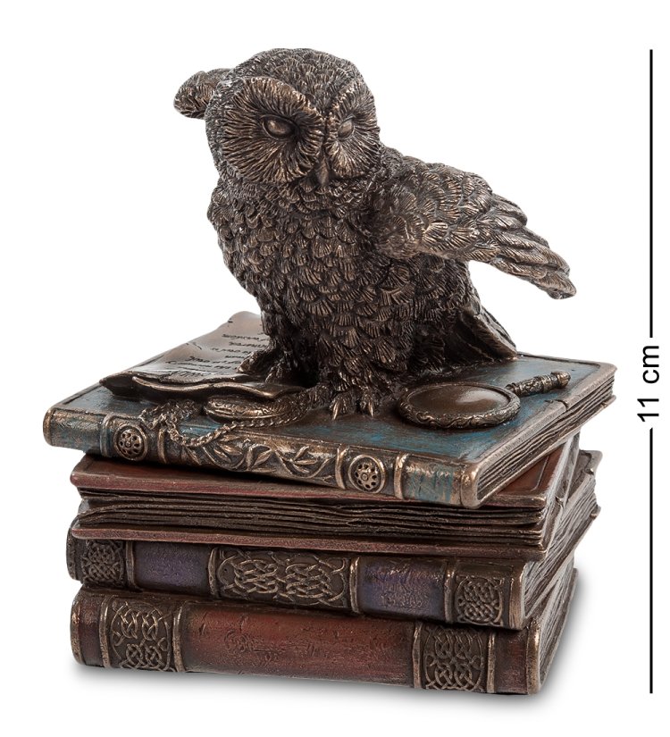 Шкатулка Мудрая сова с расправленными крыльями Veronese WS-73/ 1