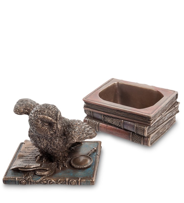 Шкатулка Мудрая сова с расправленными крыльями Veronese WS-73/ 1, разборный вид