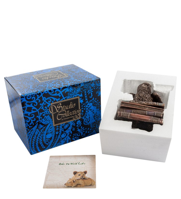 Шкатулка Мудрая сова с расправленными крыльями Veronese WS-73/ 1, упаковочный вид