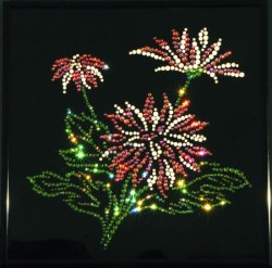 Картина Хризантема c кристаллами Swarovski