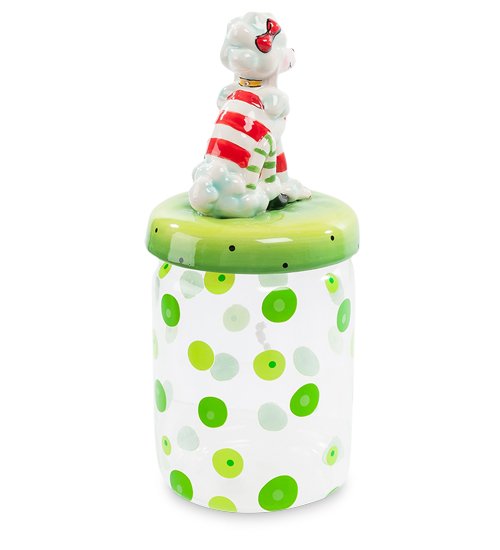 Банка для сыпучих из керамики Маленький Пудель Pavone CMS-03/ 5, оборотная сторона