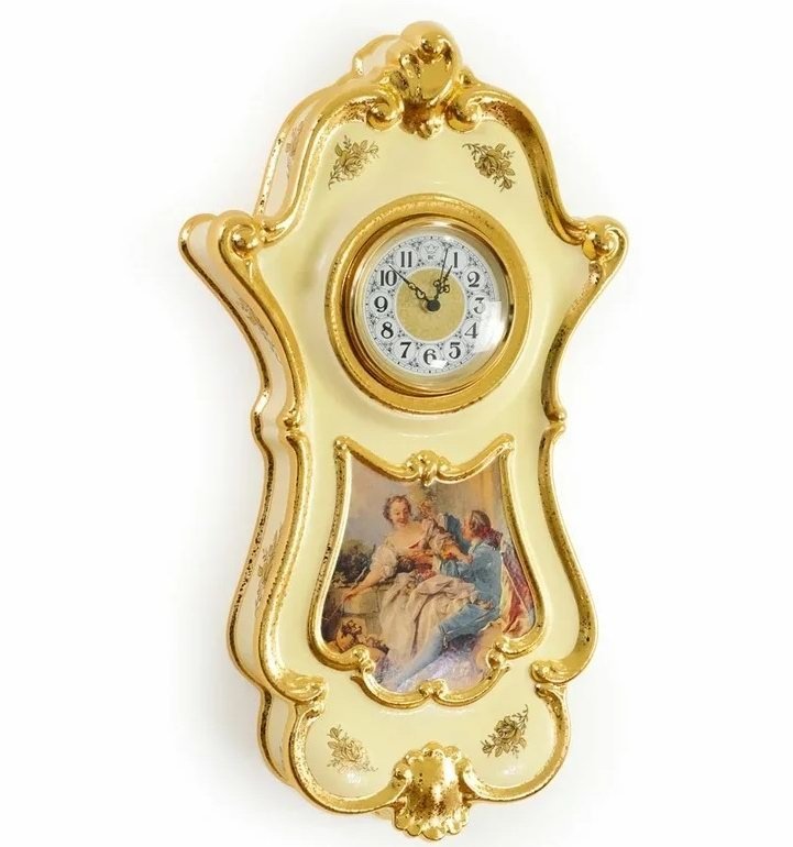 Настенные часы из керамики коллекция Барокко Migliore De Luxe 27502, фотография сбоку