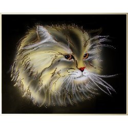 Картина Лохматое чудо c кристаллами Swarovski