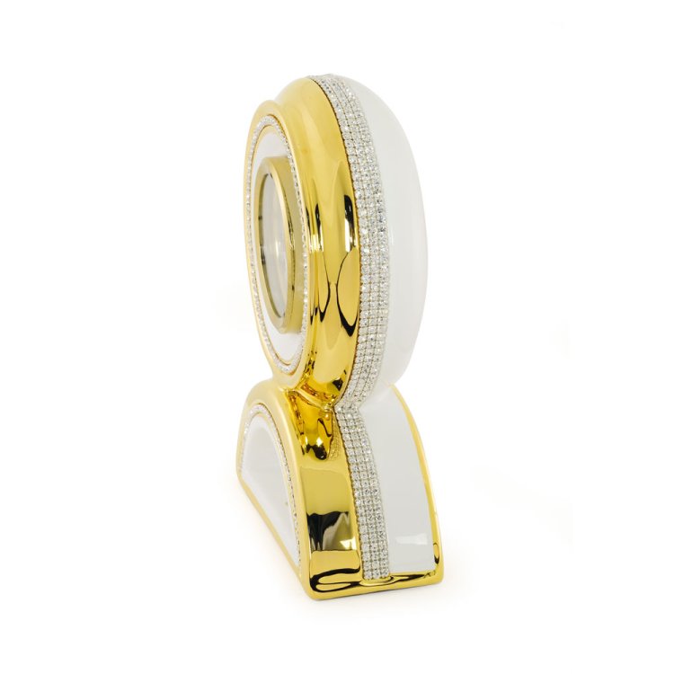 Часы настольные с кристаллами Swarovski коллекция Dubai Migliore De Luxe 27496, фотография сбоку