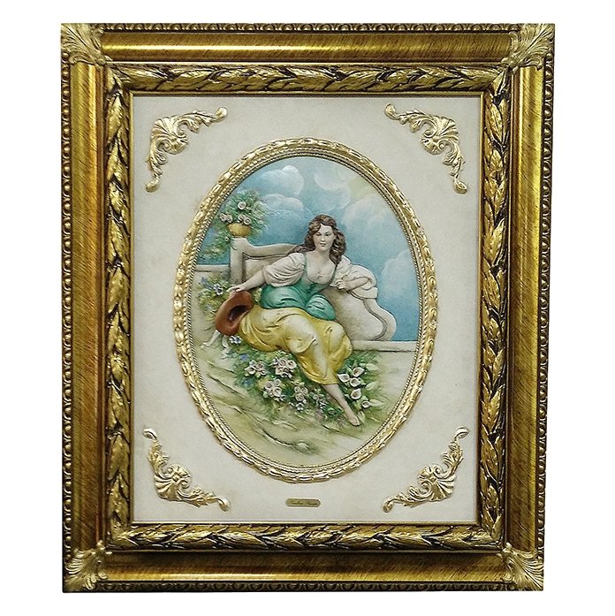 Барельеф из фарфора Франческа