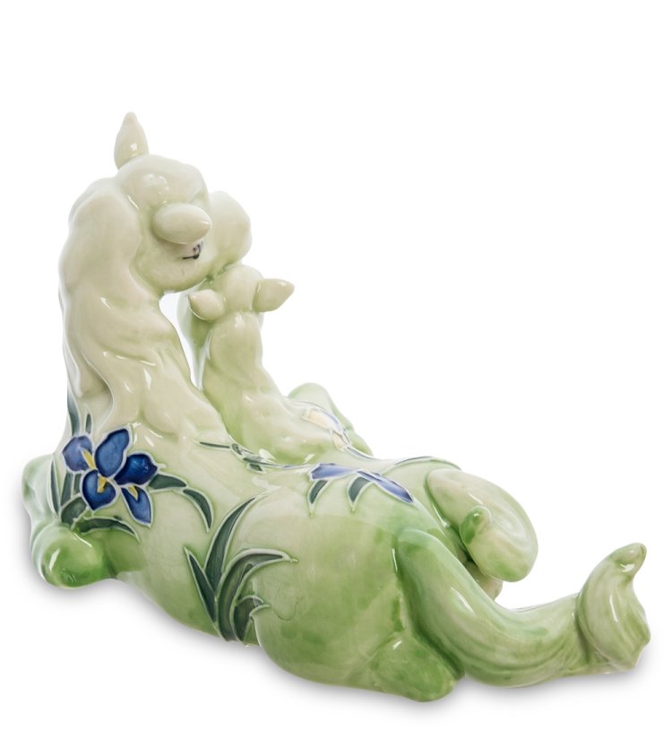 Статуэтка из фарфора Мама лошадь с ребенком Pavone JP-61/46, оборотная сторона