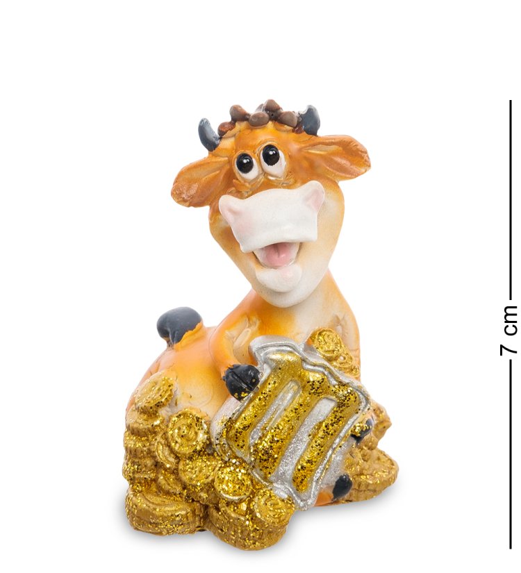 Статуэтка Символ 2021 года - Бык с монетами Скорпион AF-1018/11