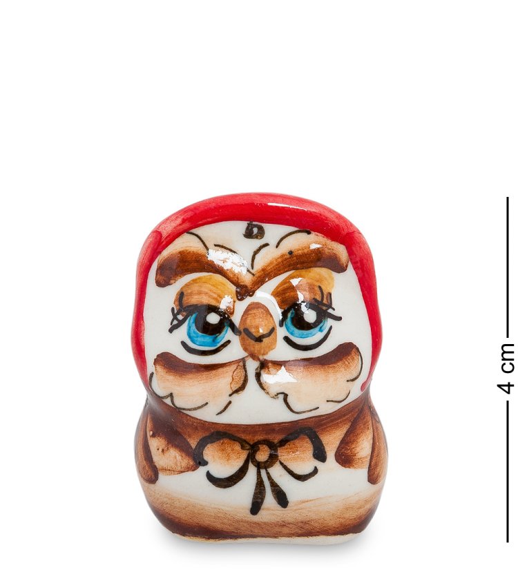 Статуэтка маленький совенок Цветная гжель ГЛ-267