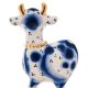 Фигурка Корова с колокольчиком Золотая гжель символ 2021 года ГЛ-653, фотография со спины