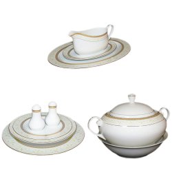 Столовый сервиз золотой Лилия