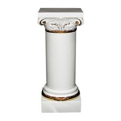 Колонна из керамики Афины Белая, высота 90 см