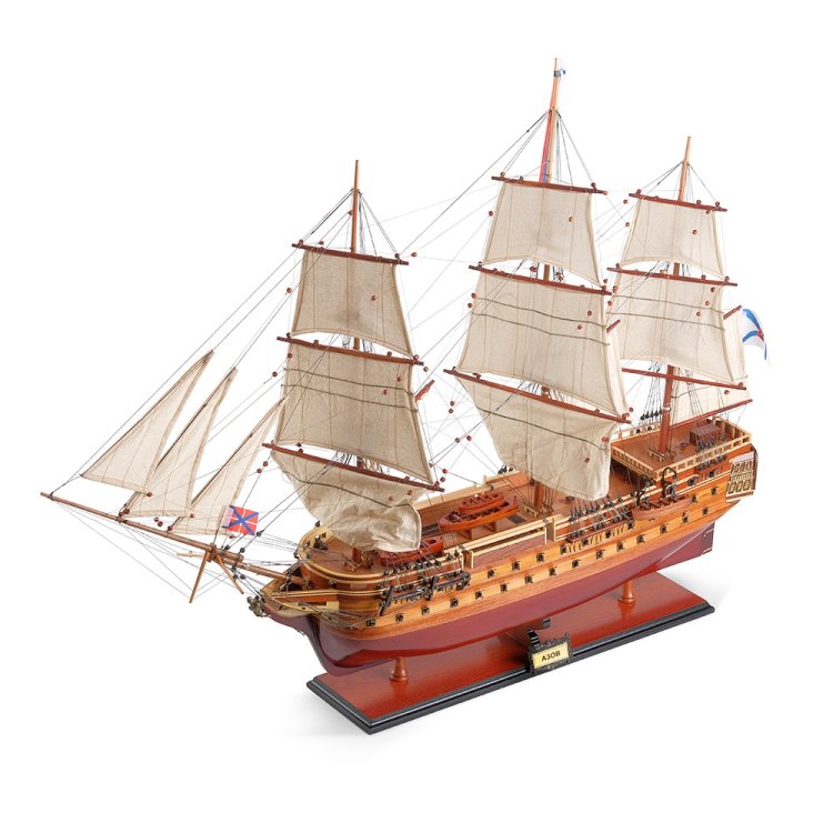 Модель парусного корабля из дерева Азов 1826 г., фото 2