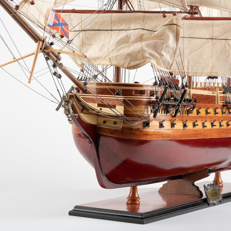 Модель парусного корабля из дерева Азов 1826 г., фото 7