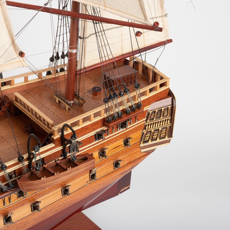 Модель парусного корабля из дерева Азов 1826 г., фото 9