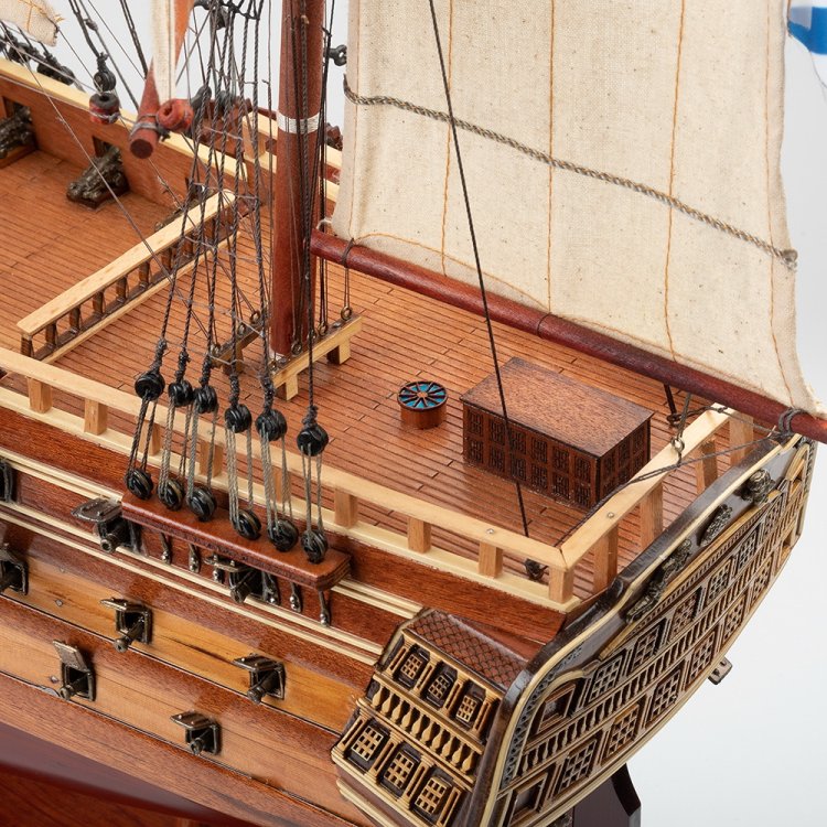 Модель парусного корабля из дерева Азов 1826 г., фото 19