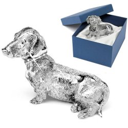 Статуэтка - такса Томми посеребренная