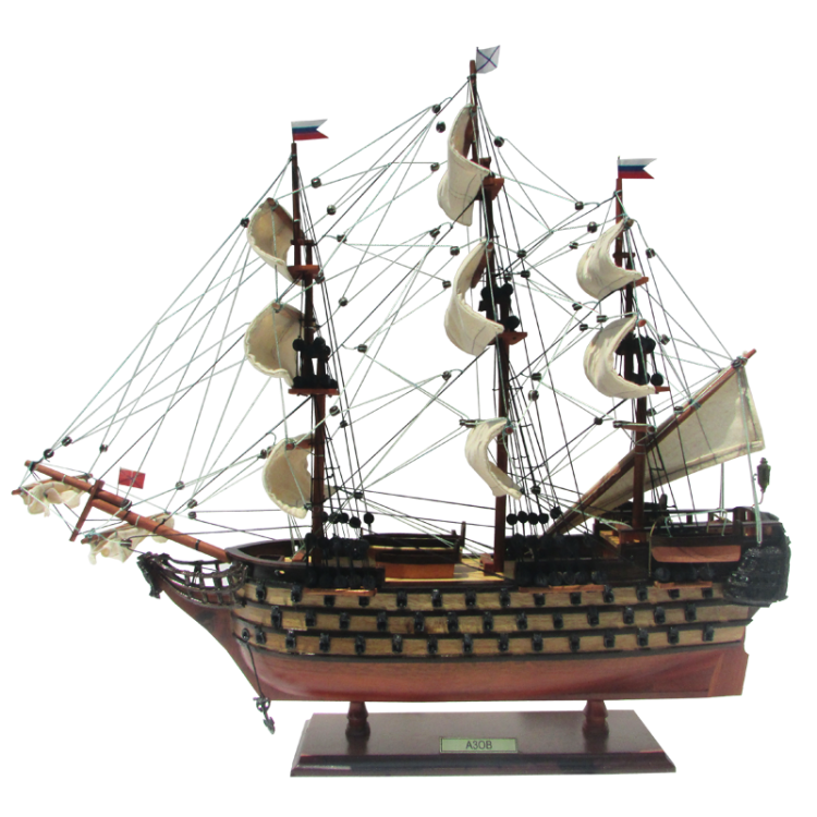 Модель парусного корабля Азов, Россия, 50 см
