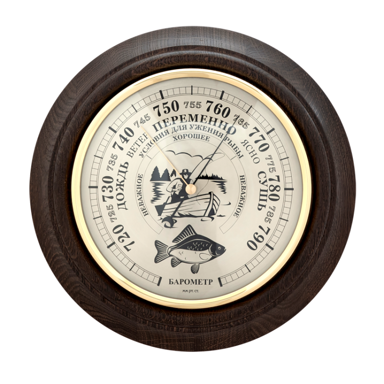 Барометр для рыбаков настенный аналоговый Бриг ПБ-5-Р